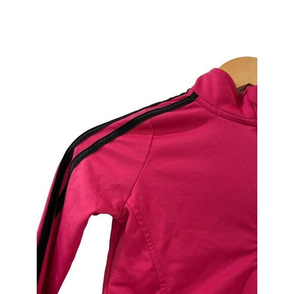 Adidas Girls Pink Peplum Full Zip Jacket Size 6 Youth - Picture 4 of 8